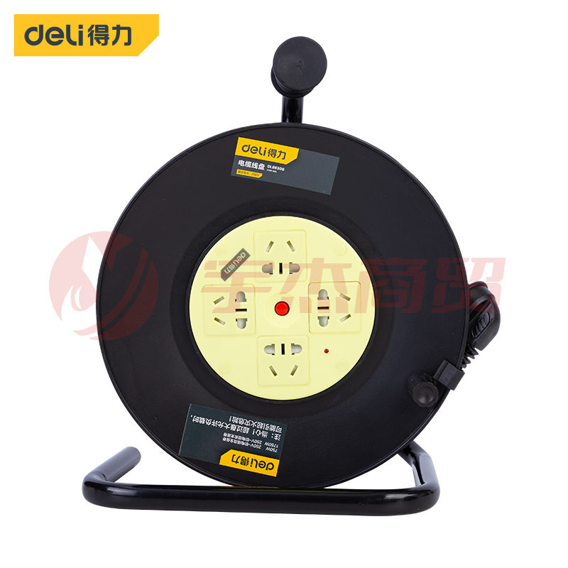 得力DL8830G工具 30m电缆线盘 卷线盘 30米电缆插线板 电线绕线盘 线轴拖线盘