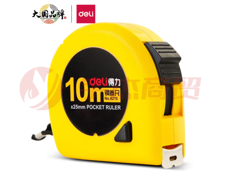 得力(deli) 8210 10m锁定功能钢卷尺 木工尺装修测量尺子