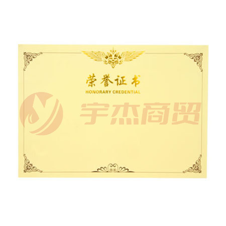 得力3232 证书内芯(黄) 12K(50张/包)