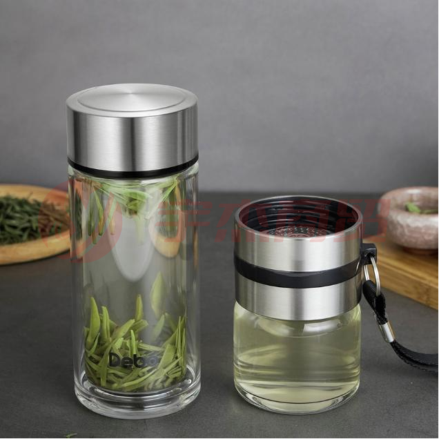 特尔斯 (玻璃水杯)  0.26L   杯身*2、盖子*1、茶漏*1 、 转接口*1