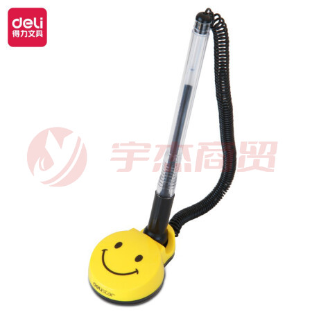 得力(deli)6793 微笑办公桌面台笔  0.5mm 黑色