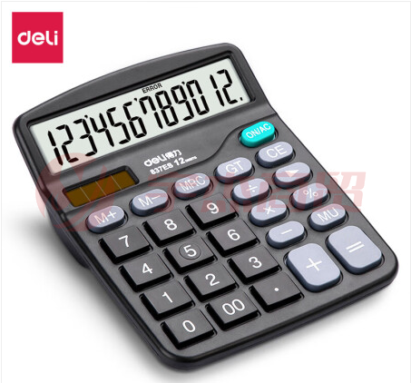 得力(deli)  837ES桌面计算器(黑)(台)(5台起送)