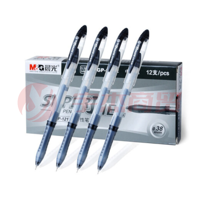 晨光 (M&amp;amp;amp;G) GP-1212 中性笔灵智签字笔 0.38mm 黑色 12支/盒