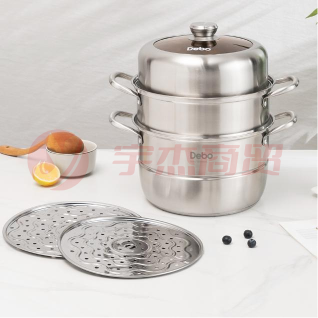 盖兹卡(蒸锅)10L 锅身*1、组合盖*1、蒸格*1、蒸片*2