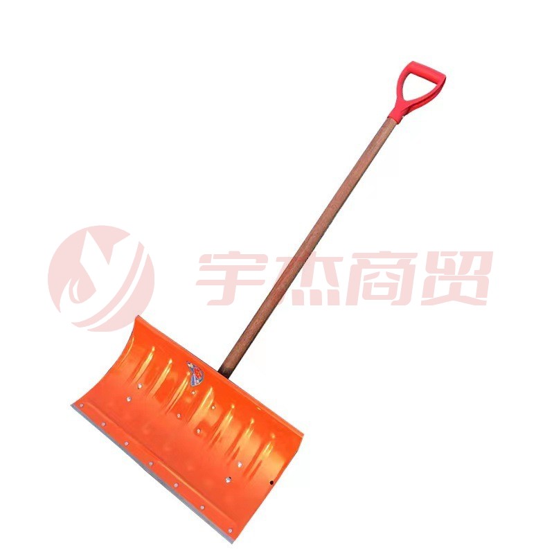 雪铲推雪铲子锰钢推雪板加厚大号家用收粮清粪除雪工具 加大本色淬火雪铲