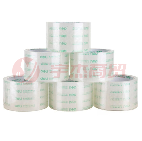 得力 deli 30321胶带透明封箱带封箱胶带6cm宽 6卷/筒