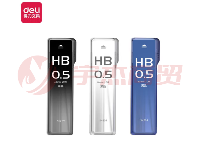 得力(deli) SH209 得力自动铅笔笔芯 活动铅笔铅芯不易断铅树脂铅芯小学生用按动替芯 铅芯 0.5mm HB 1只装