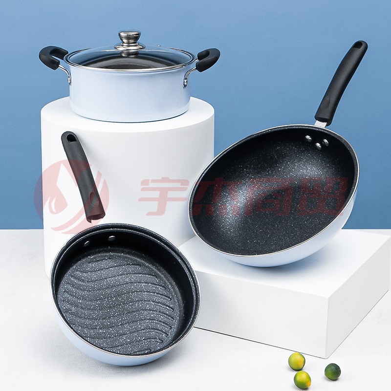 徳铂(Debo)特比特不粘锅三件套(不粘炒锅煎锅汤锅)DEP-796