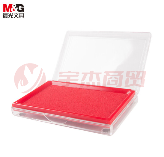 晨光(M&amp;G) AYZ97513 快干透明印台 方形财务专用印台 138*88mm 红色 12个装
