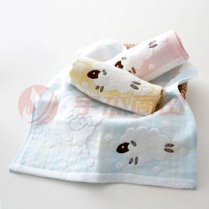 金号纯棉方巾 G6757WH 36*34cm 46g 红色