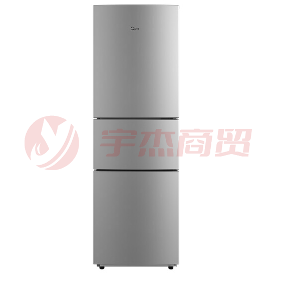 美的  BCD-210TM(ZG)三门冰箱 家用节能冷藏冷冻电冰箱210升办公室小冰箱
