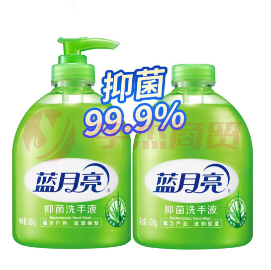 蓝月亮 芦荟抑菌 滋润保湿洗手液 500g瓶+500g瓶装补充装