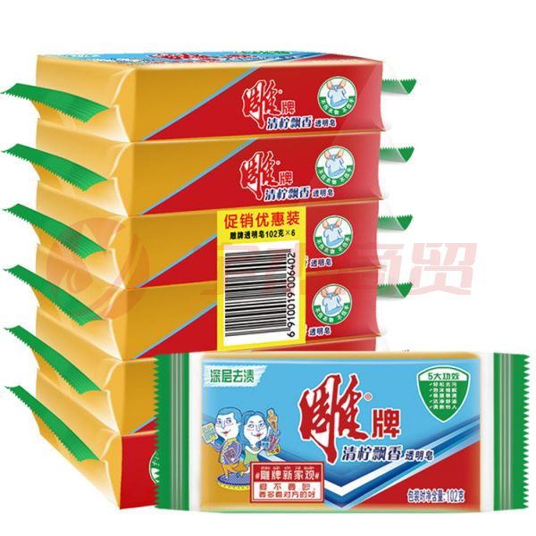 雕牌透明皂 102g*6 清柠飘香