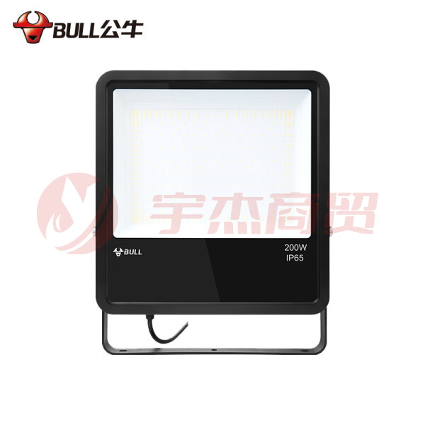 公牛 LED投光灯 户外庭院工地园林照明灯 IP65防水室外灯大功率高亮度200W-6500K白光 一个价