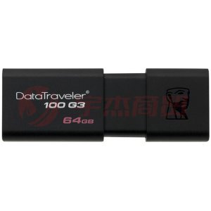 金士顿 Kingston DT100G3 64GB USB3.0 U盘 黑色 滑盖设计