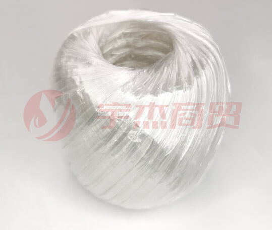 尼龙草球绳透明带封包线 白色新料2厘米宽150克