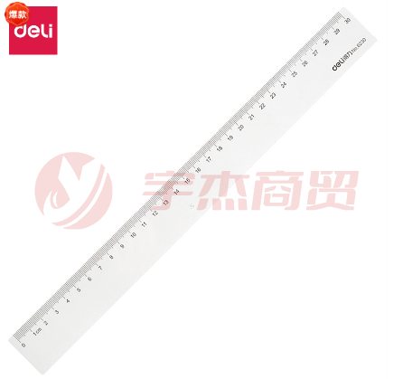 得力6230（1只装）直尺30cm 测量绘图 