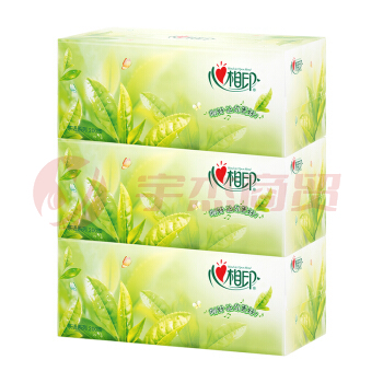 心相印 H200 200抽双层盒装面巾纸 3盒/提.