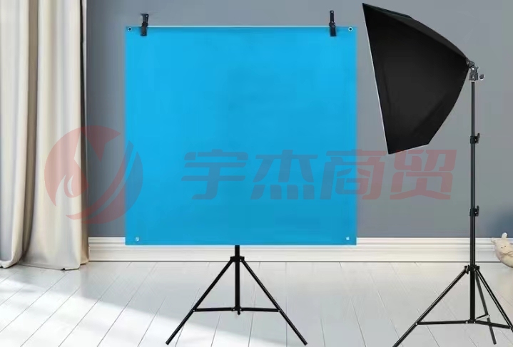 证件照背景布摄影无纺拍照背景布不反光拍摄寸照护照照相馆蓝色证件背景纸背景架拍照道具  1.5*3M背景布+1.5*3MT架