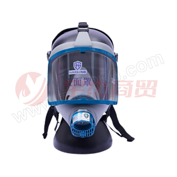 HAIGU/海固 自吸过滤式全面具 HG-911 宝蓝灰 不含滤材 1个 销售单位：个