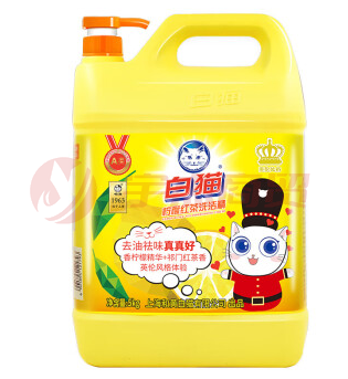 白猫 柠檬红茶洗洁精5kg(10斤)洗洁剂 *1桶(4桶起售)
