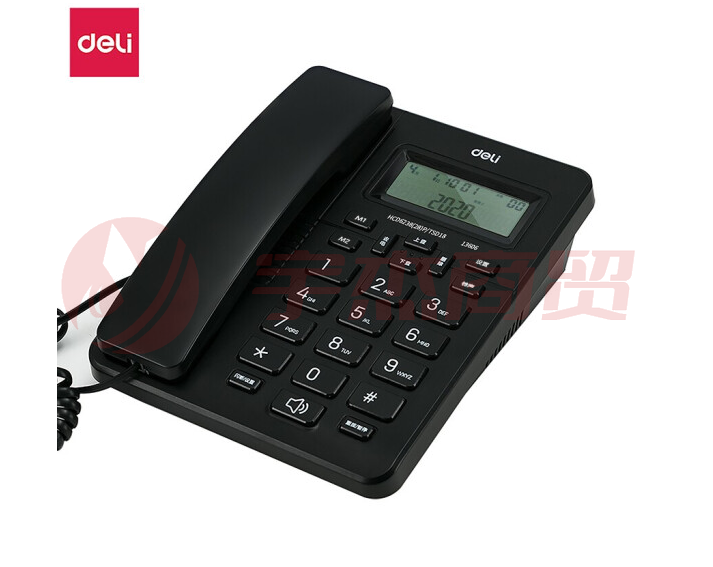 得力(deli) 13606 电话机座机 来去电查询 可接分机 黑白可选 默认黑色