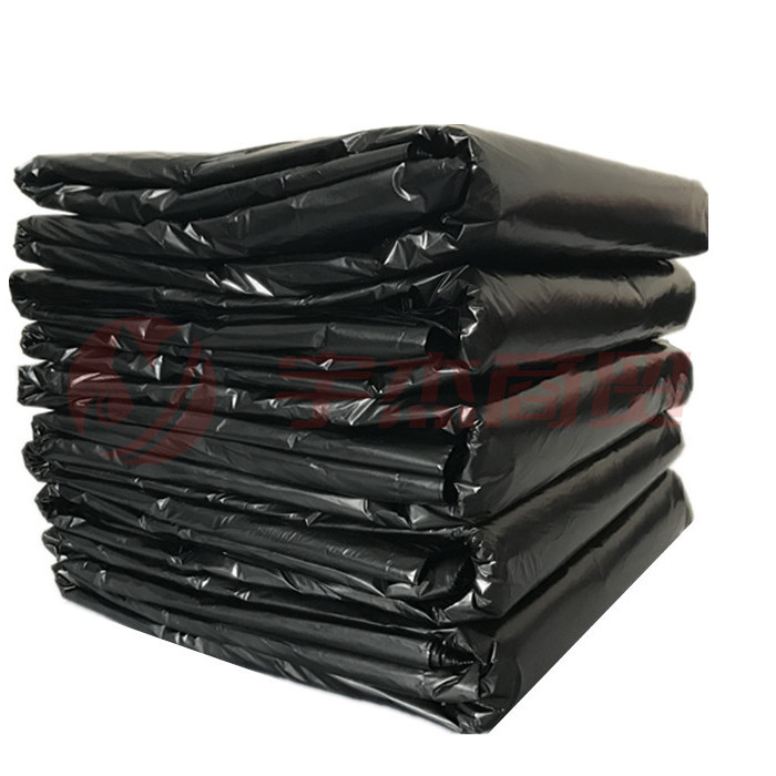 巨联100*110cm加厚黑色大垃圾袋物业环卫大号清洁平口大码塑料袋  50个/捆 (ID334)