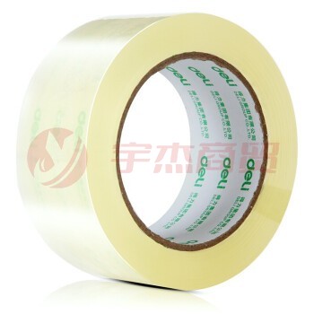 得力（deli）胶带封箱胶带 胶条透明封箱带透明胶带 单卷 48mm*100y (30205)