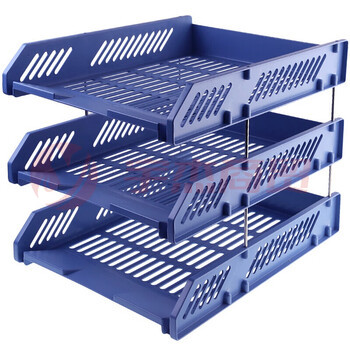 晨光（M&G）三层文件盘（蓝）单个装+组装说明书 ADM94743B